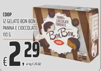 Coop Coop 12 Gelato Bon Bon Panna e Cioccolato 110g offerta