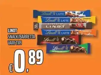 Coop Lindt Snack/Barretta vari tipi offerta