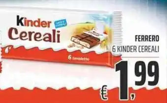Coop Ferrero 6 Kinder Cereali offerta
