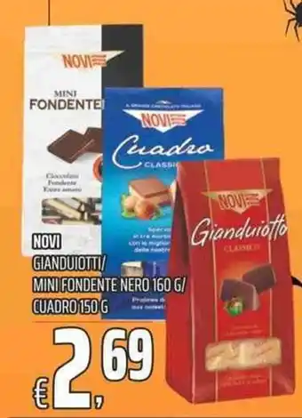 Coop Novi Gianduiotti/Mini Fondente Nero 160g/Cuardo 150g offerta