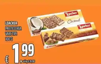 Coop Loacker Pasticceria vari tipi 100g offerta