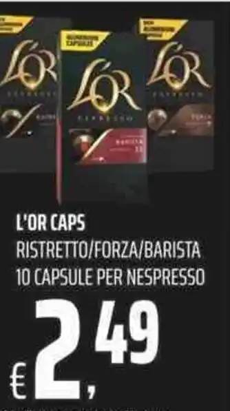 Coop L'Or Caps 10 capsule per nespresso offerta