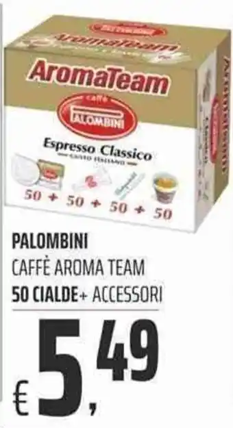 Coop Palombini Caffe Aroma Team 50 Cialde + Accessori offerta