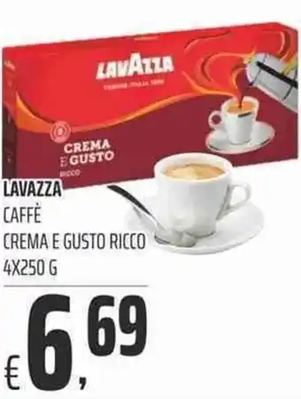 Coop Lavazza Caffè Crema e Gusto Ricco 4x250g offerta