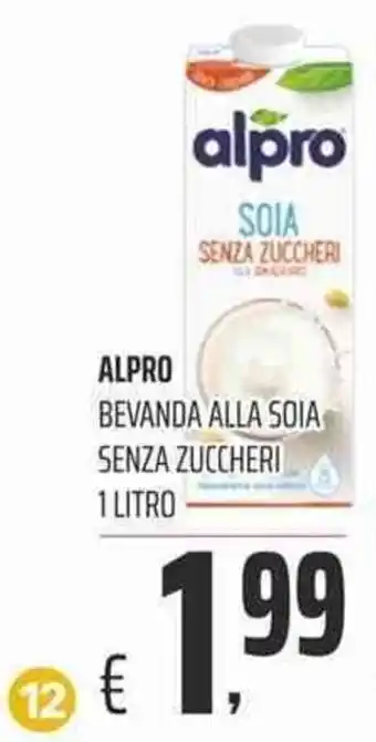 Coop Alpro Bevanda Alla Soia senza zuccheri 1 litro offerta