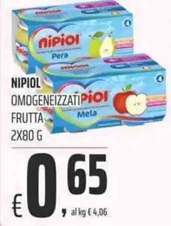 Coop Nipiol Omogeneizzati Frutta 2x80g offerta