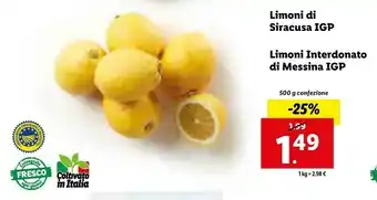 Lidl Limoni di siracusa offerta