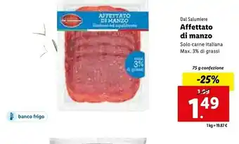 Lidl Aftettato di manzo offerta
