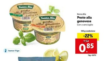 Lidl Pesto alla genovese offerta