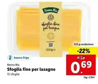 Sfoglia per lasagne 250 g(ml)