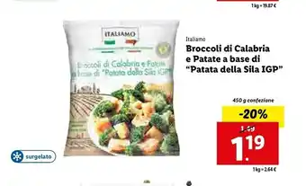 Roccoli di calabria e patate a base di patata
