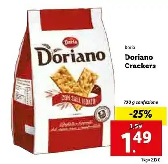 Lidl No crackers salati senza granelli di sale in superficie 700 g(ml) offerta