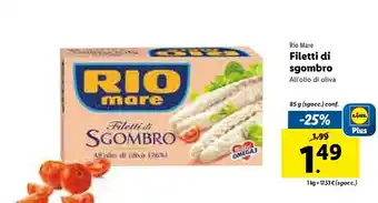 Lidl Filetti di sgombro all'olio di oliva offerta