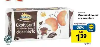 Lidl Nastrecce - croissant farcitura di crema al cioccoato 500 g(ml) offerta