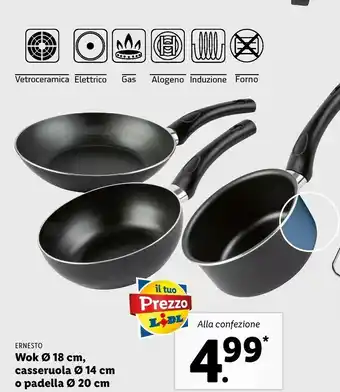 Lidl Ernesto wok/casseruola o padella offerta