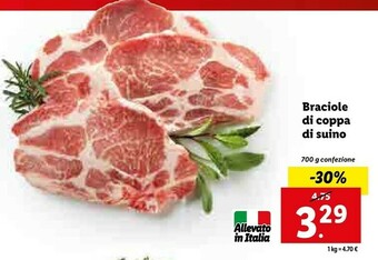 Lidl Braciole di coppa di suino offerta
