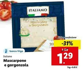 Lidl Italiamo - mascarpone e gorgonzola offerta