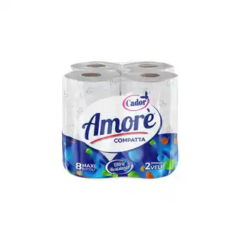 Qui Discount CARTA IGIENICA AMORE 8 MAXI ROTOLI 2 VELI offerta