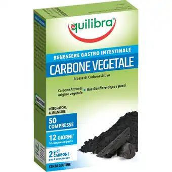 Qui Discount CARBONE VEGETALE EQUILIBRA 50 COMPRESSE offerta