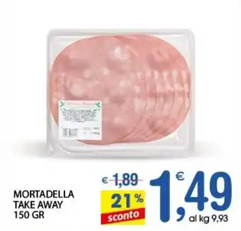 Qui Discount MORTADELLA TAKE AWAY 150 GR offerta