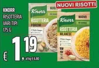Coop Knorr Risotteria vari tipi 175g offerta