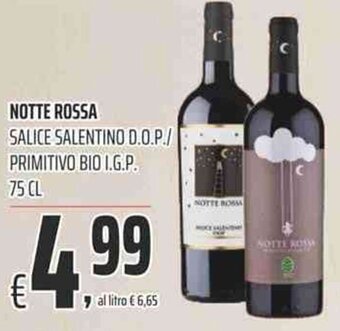 Coop Notte Rossa 75cl offerta