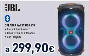 Unieuro JBL SPEAKER PARTY BOX 110 offerta