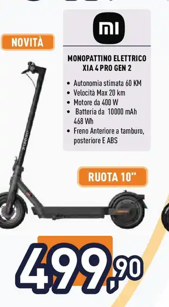 Unieuro MONOPATTINO ELETTRICO XIA 4 PRO GEN 2 offerta