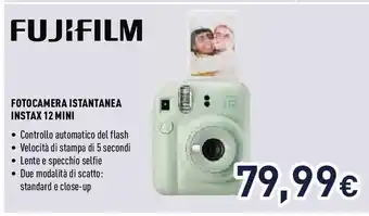 Unieuro FUJIFILM FOTOCAMERA ISTANTANEA INSTAX 12 MINI offerta