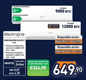 Unieuro Electroline CONDIZIONATORE DUALSPLIT offerta