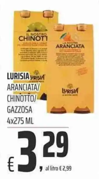 Coop Lurisia Aranchiata/Chinotto/Gazzosa 4x275ml offerta