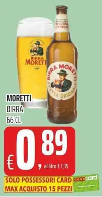 Coop Moretti Birra 66cl offerta