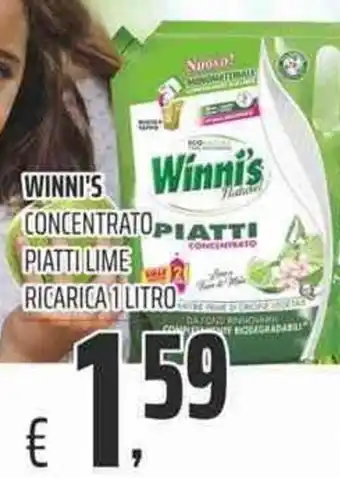 Coop Winni's Concentrato Piatti Lime Ricarica 1 litro offerta