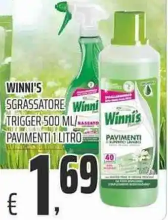 Coop Winni's Sgrassatore Trigger 500ml/Pavimenti 1 litro offerta