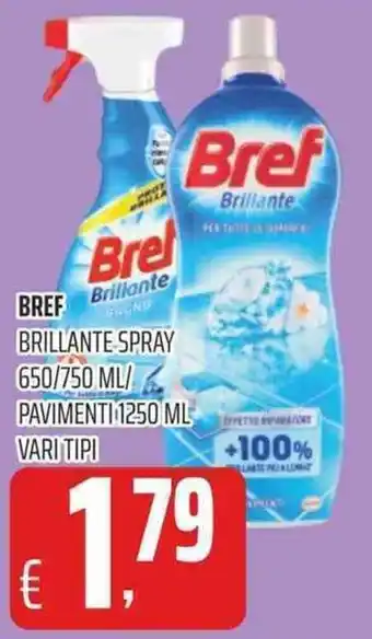 Coop Bref Brillante Spray 650/750ml/Pavimenti 1250ml vari tipi offerta