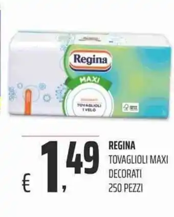 Coop Regina Tovaglioli Maxi Decorati 250 pezzi offerta
