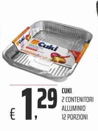 Coop Cuki 2 Contenitori Alluminio 12 porzioni offerta