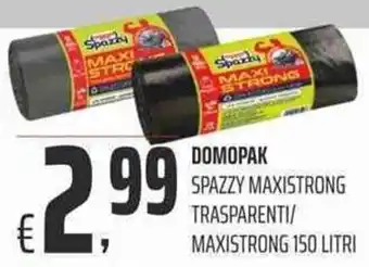 Coop Domopak Spazzy Maxistrong Trasparenti/ Maxistrong 150 litri offerta