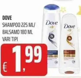 Coop Dove Shampoo 225ml/Balsamo 180ml vari tipi offerta