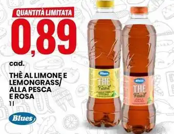 Eurospin THE AL LIMONĘ E LEMONGRASS/ ALLA PESCA E ROSA 1 l offerta