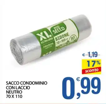 Qui Discount SACCO CONDOMINIO CON LACCIO NEUTRO 70 X 110 offerta
