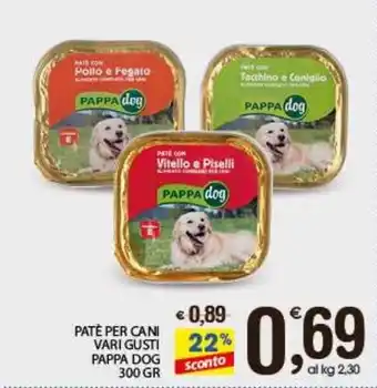Qui Discount PATÈ PER CANI VARI GUSTI PAPPA DOG 300 GR offerta