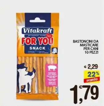 Qui Discount BASTONCINI DA MASTICARE PER CANI 10 PEZZI offerta