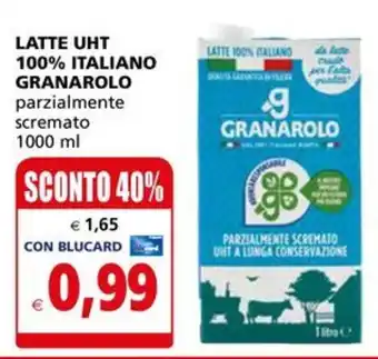 Il Gigante LATTE UHT 100% ITALIANO GRANAROLO parzialmente scremato 1000 ml offerta