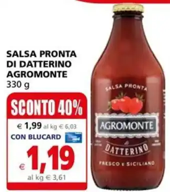 SALSA PRONTA DI DATTERINO AGROMONTE 330 g