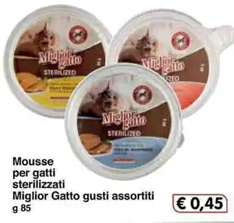 Famila Miglior Gatto Mousse per gatti sterilizzati gusti assortiti 85g offerta