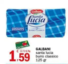 Crai GALBANI santa lucia burro classico 125 gr offerta