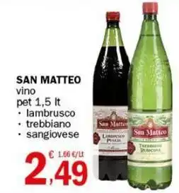 Crai SAN MATTEO vino pet 1,5 It offerta