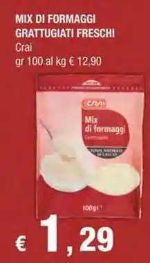 MIX DI FORMAGGI GRATTUGIATI FRESCHI Crai