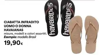 Ipercoop CIABATTA INFRADITO UOMO O DONNA HAVAIANAS offerta